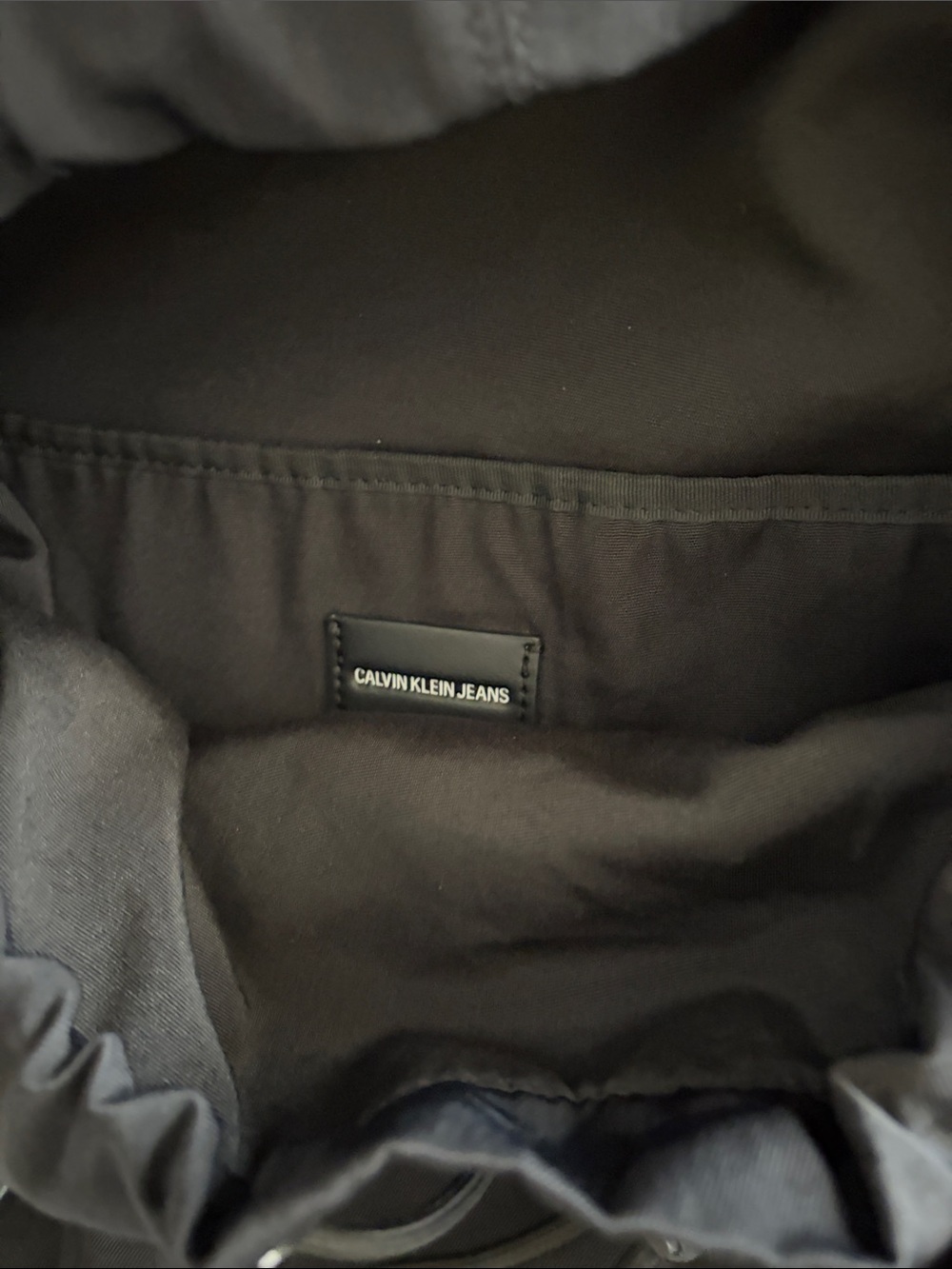 Calvin Klein Jeans Black Nylon Backpack with Front Flap and Logo - Picture 9 of 9